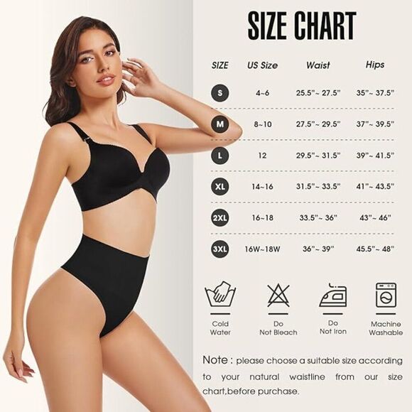 SET OF 2 Thong Shapewear Tummy Control Women Seamless Underwear Panties SZ 2XL - Picture 5 of 6